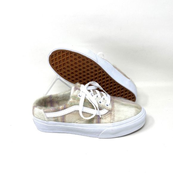 VANS Old Skool Mule Sneakers Soft Plaid Low Top Canvas Women's VN0A4P3Y98A - Picture 5 of 10